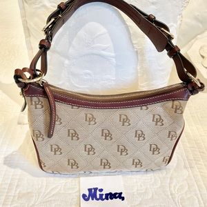 Dooney&Bourke brown with signature print hobo bag